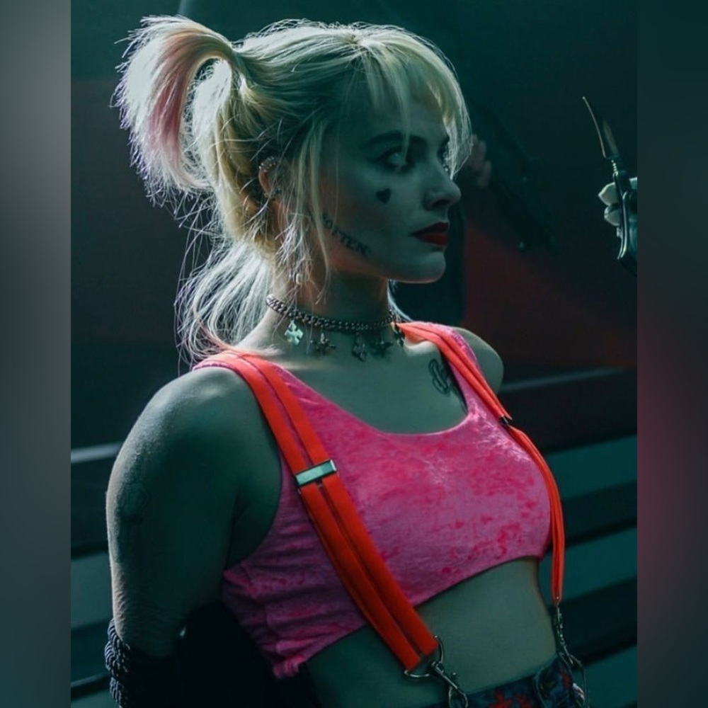 SCREEN ACCURATE Harley Quinn Pink Velvet Bodysuit